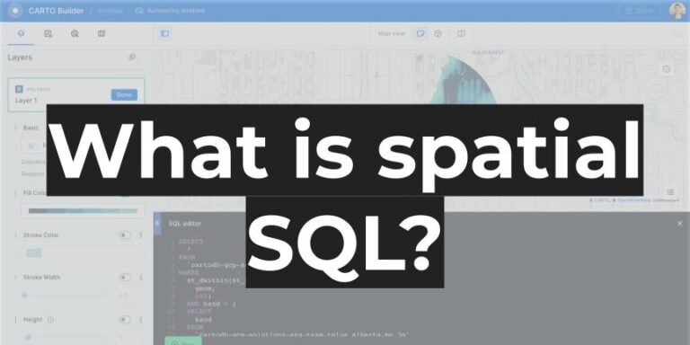 What is spatial SQL?