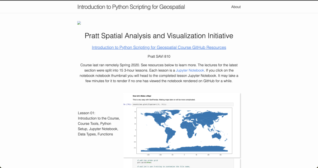 Introduction to Python Scripting for Geospatial Course GitHub Resources