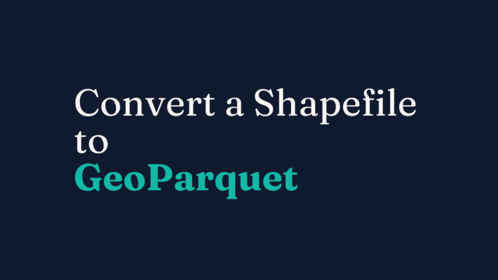 Convert a Shapefile to GeoParquet (Python, DuckDB, Sedona)